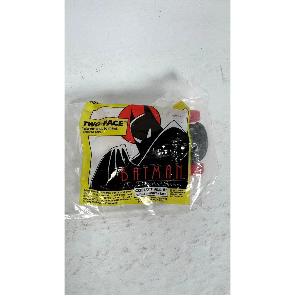1993 Batman The Animated Series McDonalds Happy Meal Toys Joker Two-Face Sealed‎